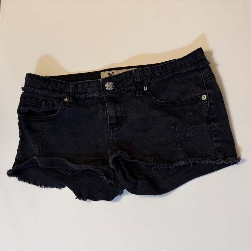 Wet Seal Vintage Black Denim Cutoff Shorts Size 9